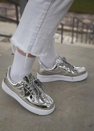 Кросівки nike air force 1 sp "liquid metal silver кросівки