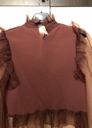 Неимоверно шикарная дорогая кофточка блуза zara3 фото