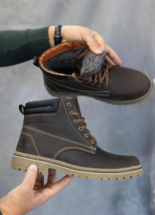 Чоловічі черевики шкіряні зимові коричневі accord бот, розмір: 40, 415 фото