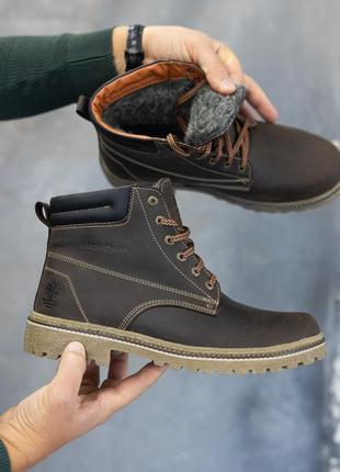Чоловічі черевики шкіряні зимові коричневі accord бот, розмір: 40, 413 фото