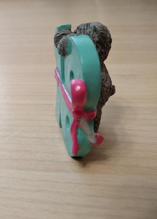 Пластиковая статуэтка с мишкой тедди, украшение на 18 лет с мишкой на день рождения6 фото