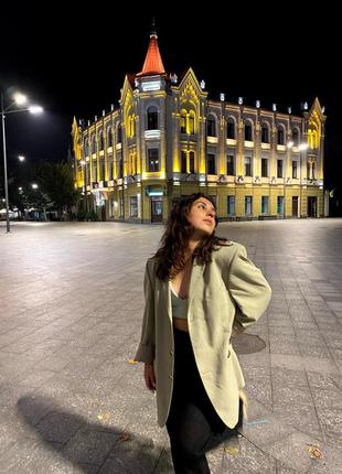 Oversize піджак, піджак чоловічого крою, оверсайз піджак, піджак для жінок, фісташковий піджак