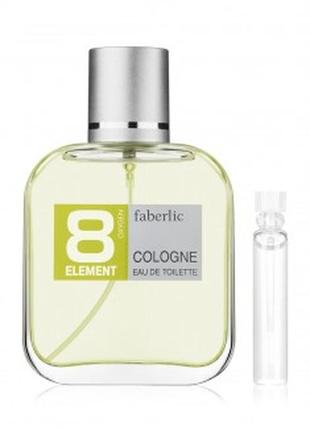 Пробник туалетної води для чоловіків 8 element cologne faberlic 341321 фото