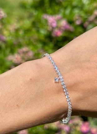 Pandora серебряный браслет «блестящие капли»