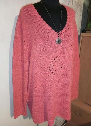 Яркий,женственный джемпер-свитер,большого размера,бохо,vera varelli,германия3 фото