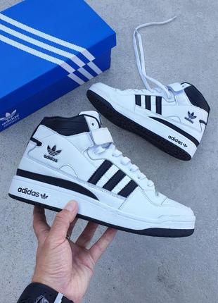 Кроссовки adidas forum high •white black•