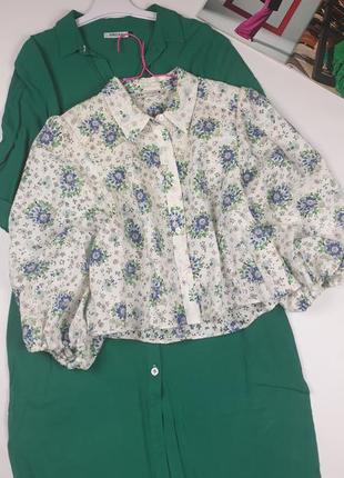 Блуза в цветочный принт zara p.m4 фото