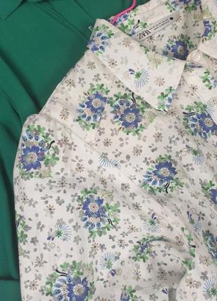 Блуза в цветочный принт zara p.m6 фото