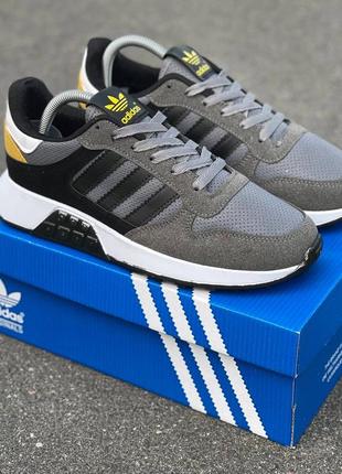 Стильные ядовые кроссовки adidas low gray