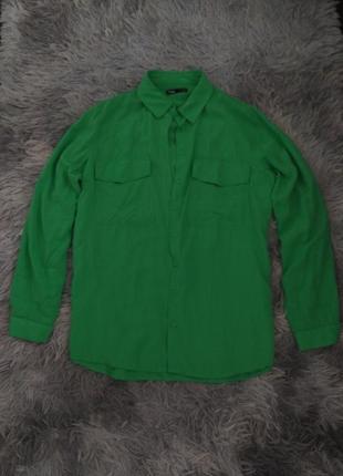 Зелена віскозна рубашка sinsay