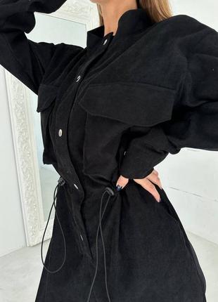 Вельветовый комбинезон карго с карманами талия на кулиске рубашка джоггеры на резинке бежевый черный малиновый хаки9 фото