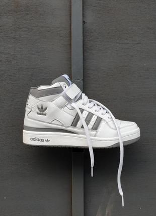 Кросівки adidas forum high •white grey•