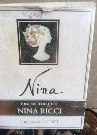 Продам аинтажные духи "nina "от nina ricci , половина бутылки