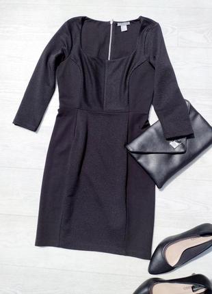 Стильное обтягивающее чёрное платье h&m