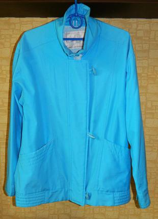 Куртка женская демисезонная голубая р. 48-50 "buccini"4 фото