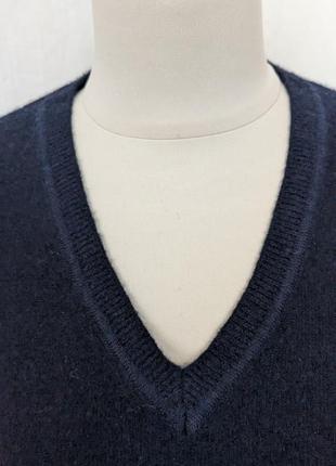 Шерстяной синий пуловер benetton4 фото