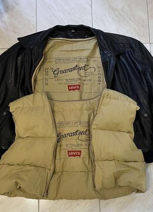 Шкіряна зимова куртка levi’s vintage