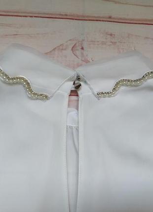 Красивая блуза с отделкой воротничка6 фото