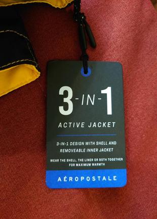 Aeropostale active jacket 3в1 чоловіча куртка вітровка пуховик xl7 фото