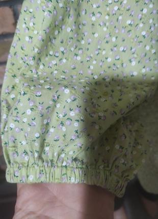 Шикарна блузка сорочка пишні рукави котон.4 фото