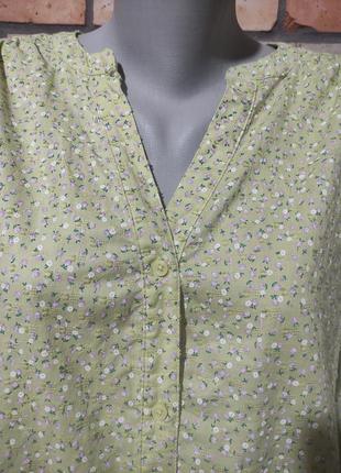 Шикарна блузка сорочка пишні рукави котон.3 фото