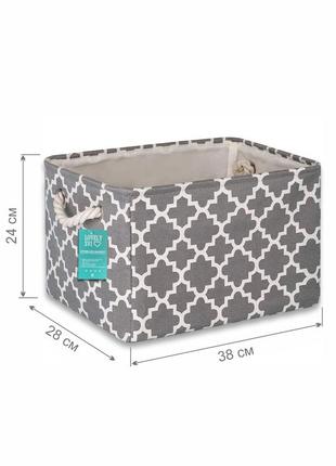 Корзини органайзери 3 шт : для зберігання білизни, одягу, косметики, книжок - сірі