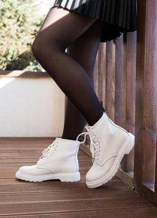 💮dr martens 1460 white💮, белые женские ботинки