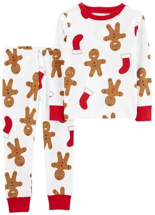Новогодняя хлопковая детская пижама комплект carter’s картерс