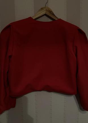 Винтажный пиджак, пиджак красный, винтаж2 фото