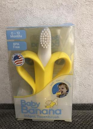 Baby banana brush - силіконовий прорізувач  🇺🇸1 фото