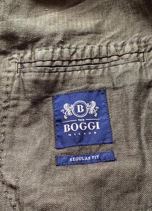 Boggi milano лён шикарный блейзер l-xl4 фото