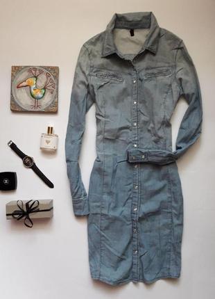 Платье джинсовое, удлиненная рубашка, туника naf-naf2 фото
