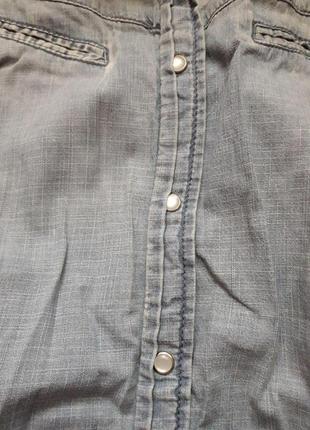 Платье джинсовое, удлиненная рубашка, туника naf-naf3 фото