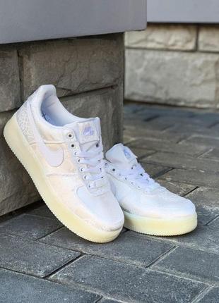 Женские кроссовки nike air force metallic silver, найк эир форс демисезонные