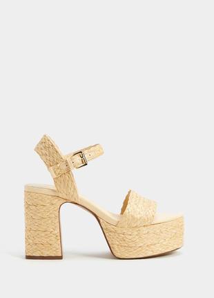 Нереальные соломенные плетеные босоножки bershka 38/39