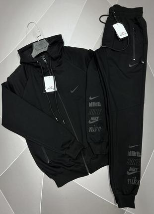 Костюм спортивный nike мужской  s-xxl арт.1633-1, 46, m, черный