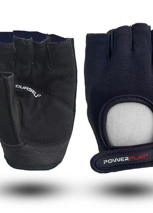 Спортивные перчатки для фитнеса powerplay черно-красные m