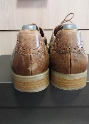 Качественные стильные кожаные туфли бренда 5 th avenue