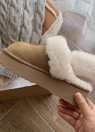 Красивые угги с мехом на платформе в стилі ugg3 фото