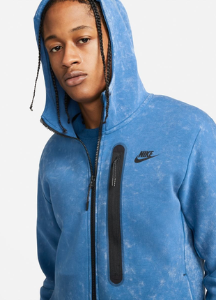 Толстовка nike m nsw tch flc wash fz hoodie  dm6515-4072 фото