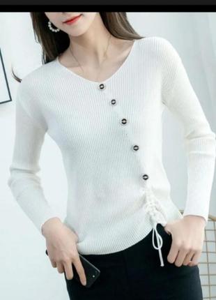 Кашимірова кофта в рубчик светрик