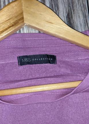Лавандовый тонкий свитер m&s collection #27105 фото