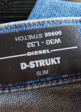 Мужские джинсы слим d-strukt-sp11 slim stretch 009ge diesel оригинал8 фото