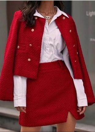Твидовая юбка мини zara