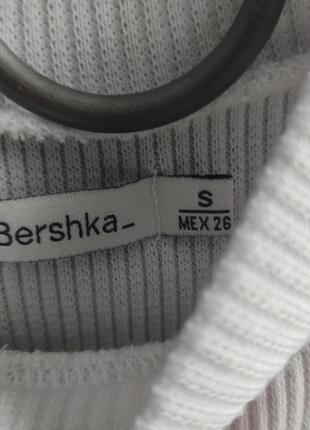 Кроп топ майка безрукавка водолазка рубчик  bershka р.с4 фото