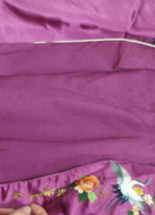 Шелковый жакет с вышивкой малиновый бордовый пиджак4 фото