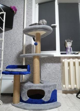 Кутовий будинок для котів "лапка" різних кольорів на замовлення1 фото