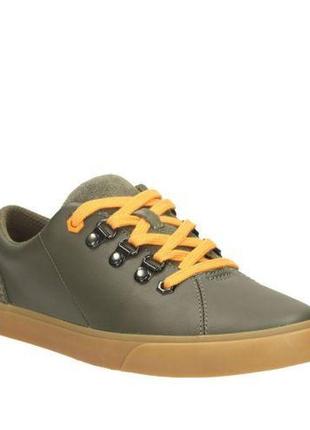 Кожаные кеди clarks hike club khaki