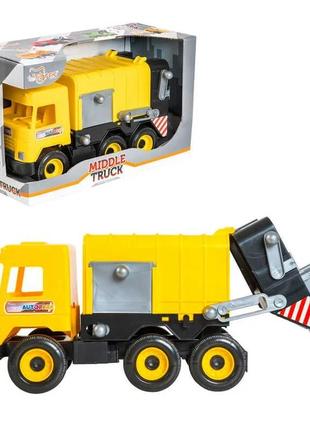 Сміттєвоз іграшкова машинка middle truck (жовтий) tigres 39492