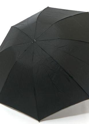 Однотонна чорна полегшена парасолька атвомат виворотного механізму
